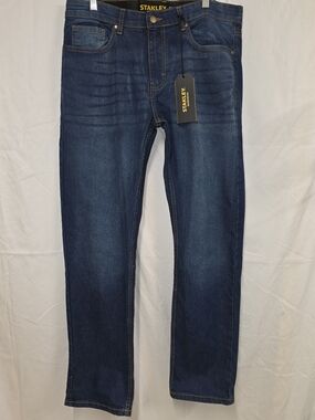 Stanley Men's Straight Jeans in Dark Blue Denim
